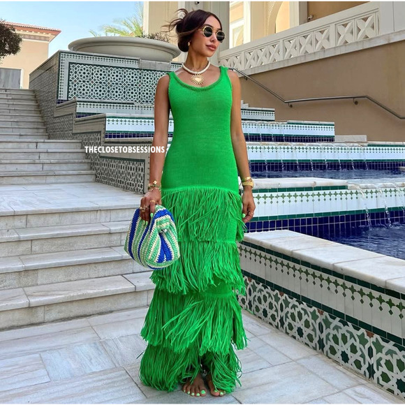 RARE!!! MANGO x SIMON MILLER BLOGGER FAVE!!! Knit Maxi Dress NWT - Picture 1 of 16